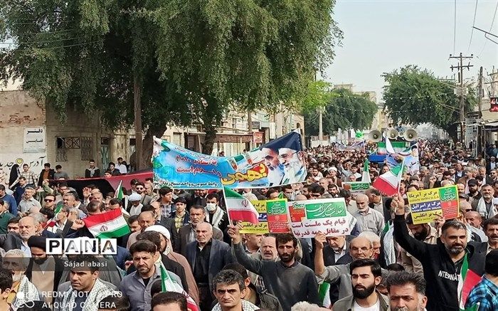 حضور پر‌شور مردم کارون در راهپیمایی ۲۲ بهمن/ فیلم