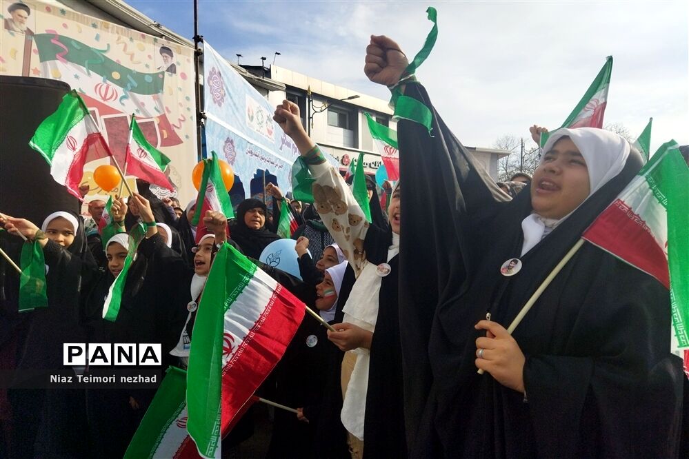 راهپیمایی ۲۲ بهمن در  قائمشهر