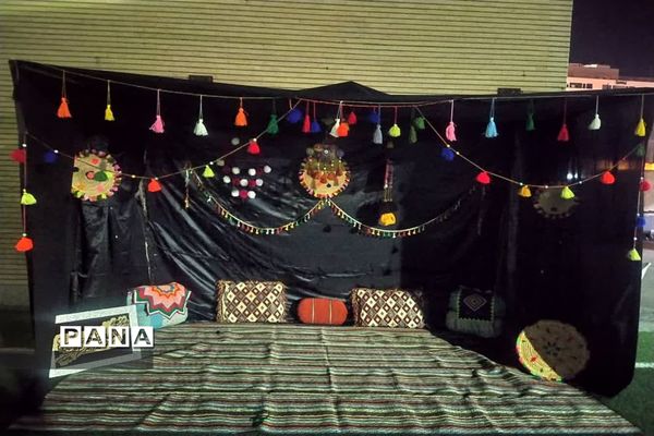 تدریس نشانه «‌چ» با برپایی سیاه چادر عشایر