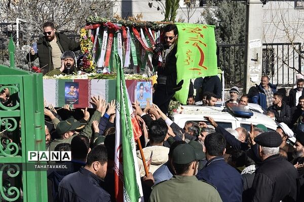 تشییع پیکر مطهر شهید مدافع حرم حسین محمدی در شهرستان پردیس
