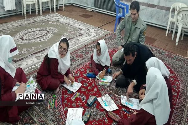 جشنواره نقاشی به‌مناسبت هوای پاک در دبستان با نیاز های ویژه امام موسی کاظم (ع) گالشپل