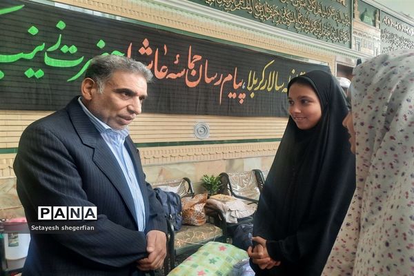 دیدار مدیر آموزش و پرورش ناحیه ۶ مشهد با دانش‌آموزان معتکف‌