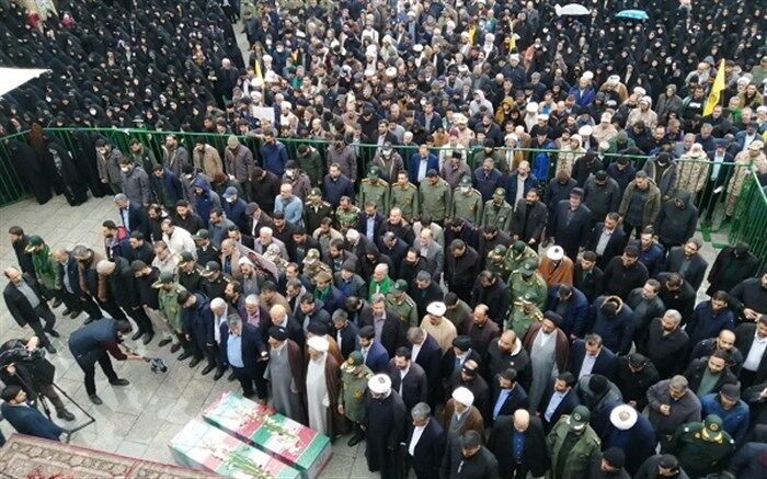 تشییع و خاکسپاری پیکرهای شهیدان «آقازاده نژاد» و «کریمی» در قم