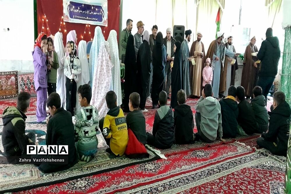 برگزاری جشن میلاد امام علی (ع) در امامزاده روستای توده شهرستان شیروان