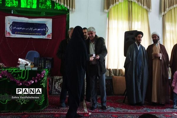 برگزاری جشن میلاد امام علی (ع) در امامزاده روستای توده شهرستان شیروان
