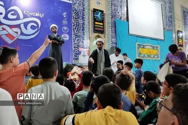 حضور دانش آموزان پسر شهرستان پیشوا در مراسم معنوی اعتکاف