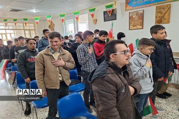 آیین نواختن زنگ انقلاب در آموزشگاه استثنایی صدرا  بجنورد