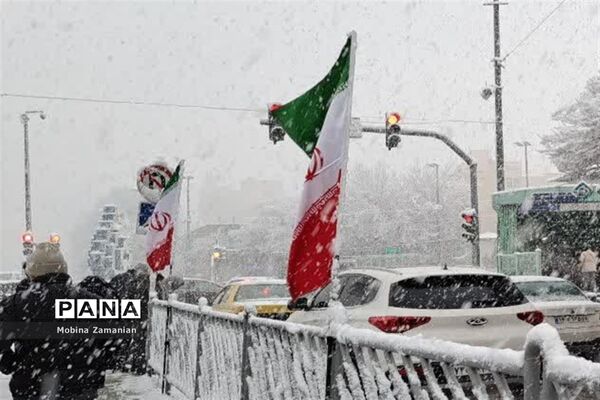 بارش برف زمستانی در مشهد