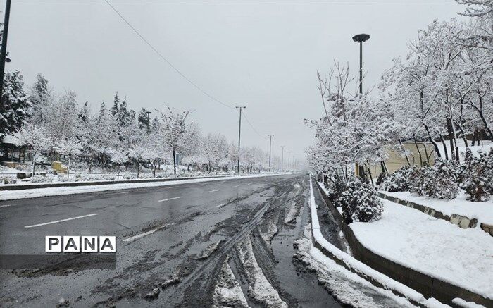 بارش برف و باران در جاده‌های 8 استان