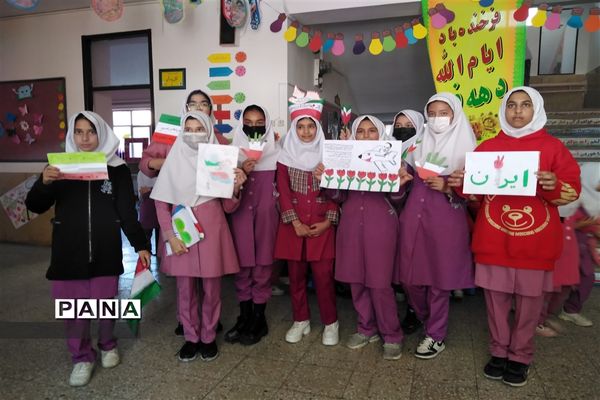 برگزاری روز بدون کیف و کتاب  مطابق با دهه فجر و 22 بهمن ماه در دبستان بوستان شهرستان بن