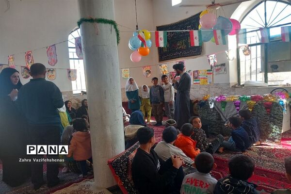 مراسم جشن انقلاب پایگاه بسیج روستای ورقی شهرستان شیروان