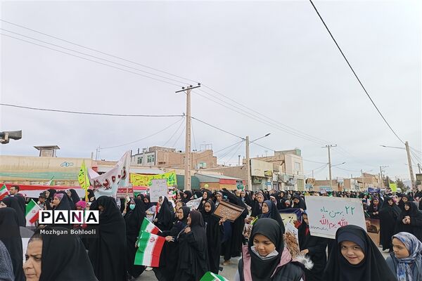 راهپیمایی 22 بهمن در شهرستان سربیشه