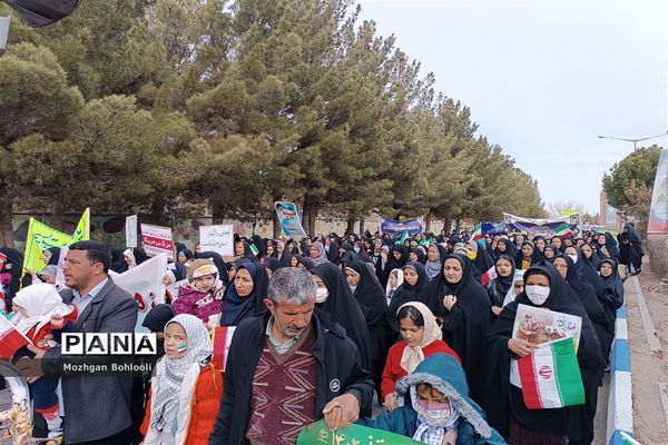 راهپیمایی 22 بهمن در شهرستان سربیشه
