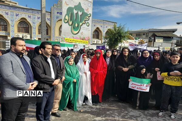 راهپیمایی 22 بهمن در شهرستان کردکوی