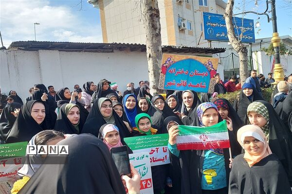 راهپیمایی ۲۲ بهمن در شهرستان قائمشهر