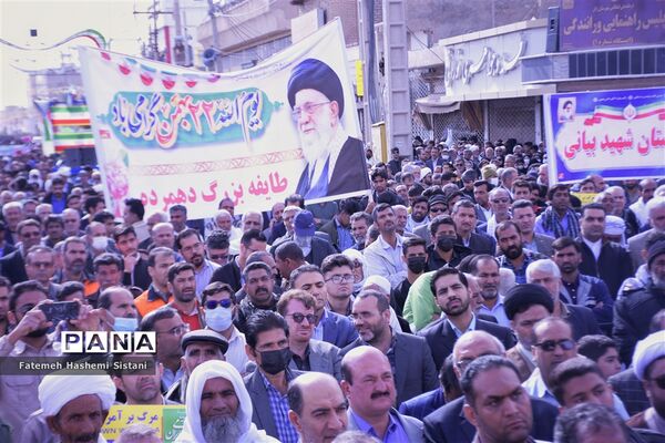راهپیمایی ۲۲ بهمن در شهرستان زابل