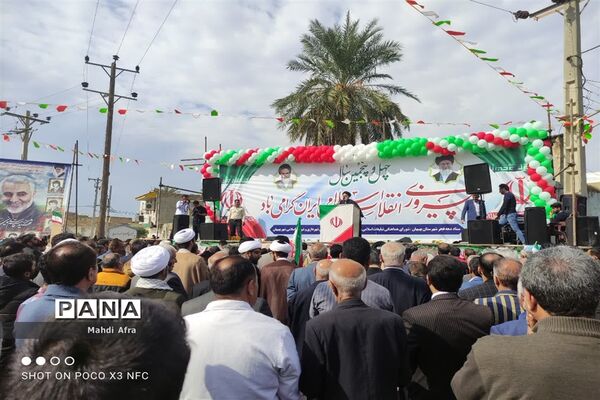 حضور پرشور دانش‌آموزان و فرهنگیان بهبهانی در راهپیمایی یوم الله 22 بهمن ماه