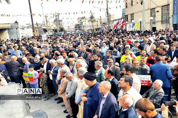 حضور پرشور دانش‌آموزان و فرهنگیان بهبهانی در راهپیمایی یوم الله 22 بهمن ماه