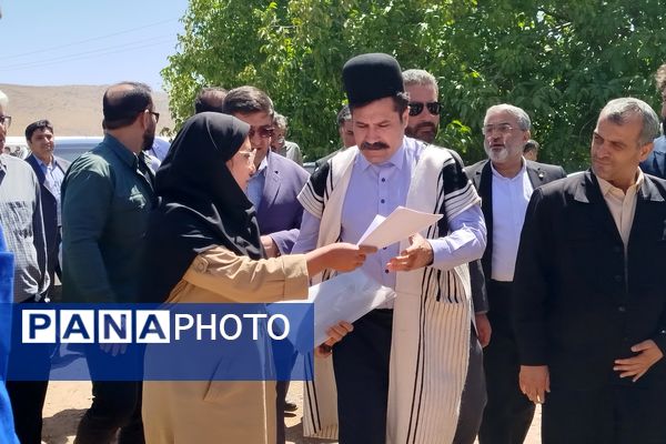 آیین کلنگ زنی پروژه آب چشمه سفید در خانمیرزا