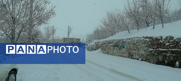 بارش اولین برف در بهمن ماه در شهر بار 