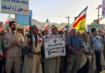 نمایش عظیم اقتدار جان‌فدایان ایران امام  رضایی در باشت