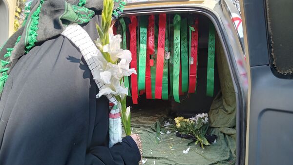 مراسم وداع با شهید گمنام در دبیرستان دانشور یک نیشابور