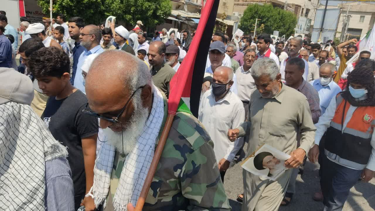 خروش آحاد مردم شهرستان میناب در حمایت از مظلوم فلسطین