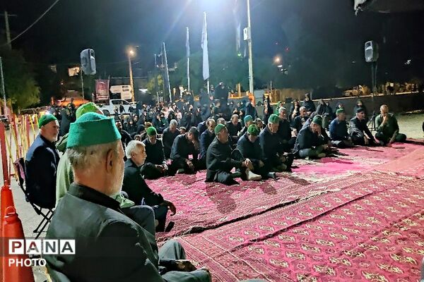 هیئت زنجیر زنی در هشتمین شب از ماه محرم الحرام در حسینیه شهدای شهر بار