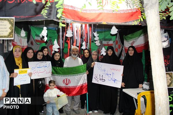 گردهمایی معلمان چهاردانگه در موکب فرهنگیان تجمعات شبانه