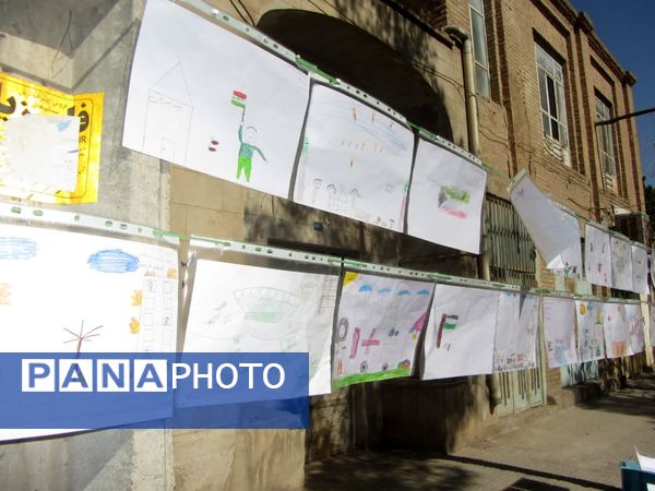 برپایی نمایشگاه نقاشی خیابانی در خلیل آباد