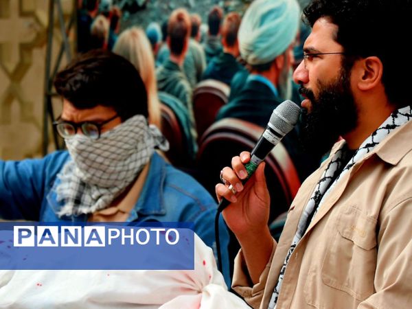 غرش خشم انقلابی دانشجویان دانشگاه آزاد مشهد علیه صهیونیسم و فریاد همبستگی با غزه