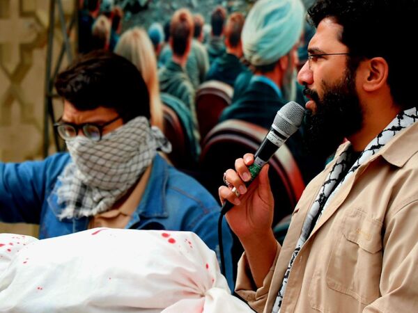 غرش خشم انقلابی دانشجویان دانشگاه آزاد مشهد علیه صهیونیسم و فریاد همبستگی با غزه