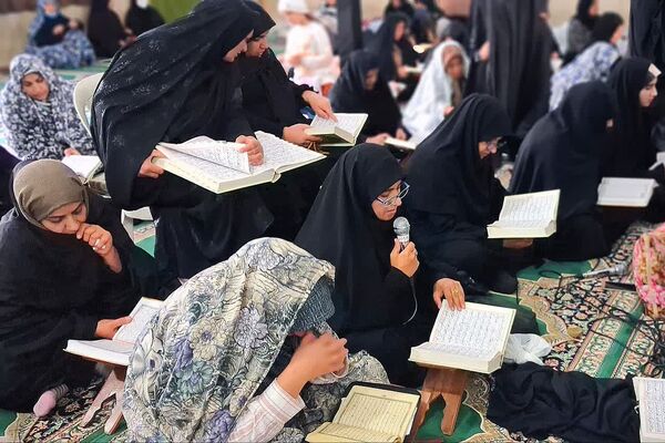 مراسم معنوی اعتکاف در مسجد سیدالشهدا شهرستان باشت