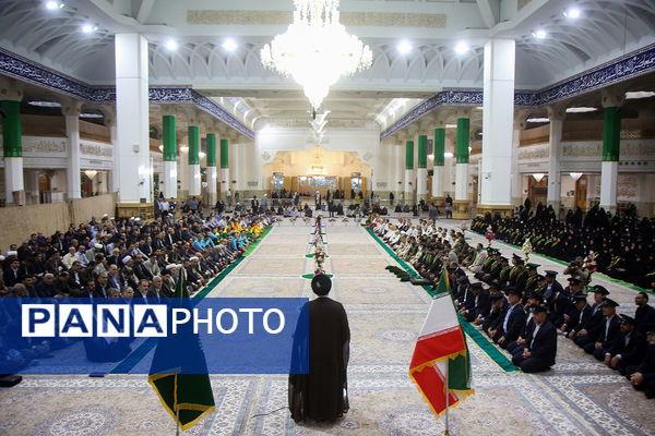 آیین خطبه خوانی خادمان حرم حضرت معصومه(س) به مناسبت روز قم