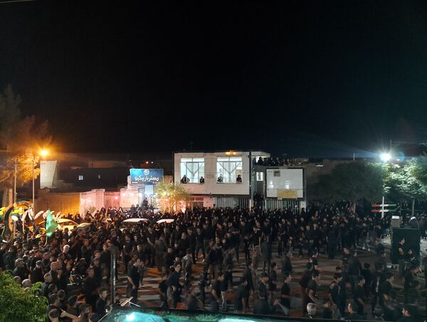 عزاداری هیئات روستای رزق آباد در شب دهم ماه محرم