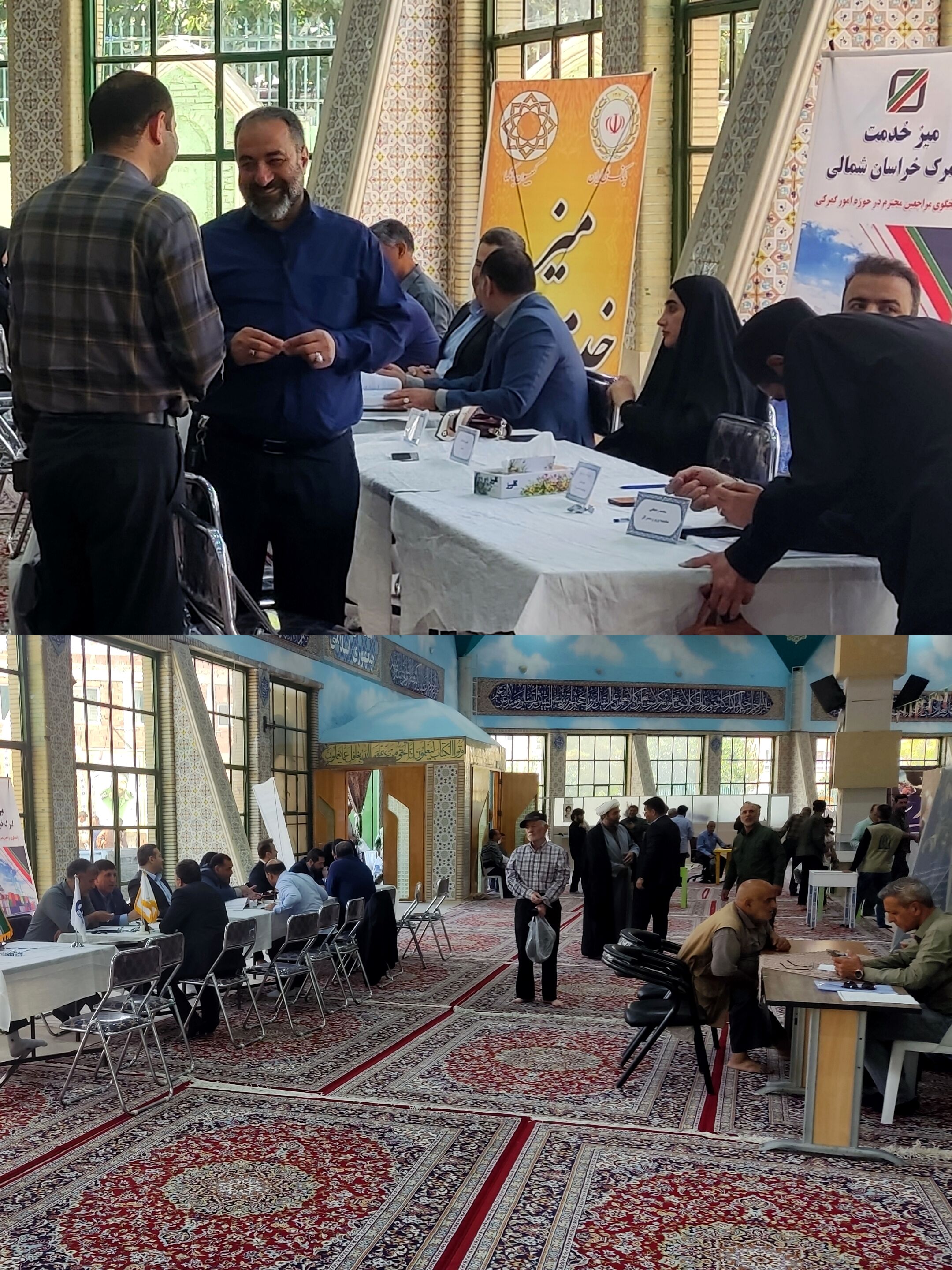 برپایی میز خدمت در حاشیه نماز جمعه بجنورد