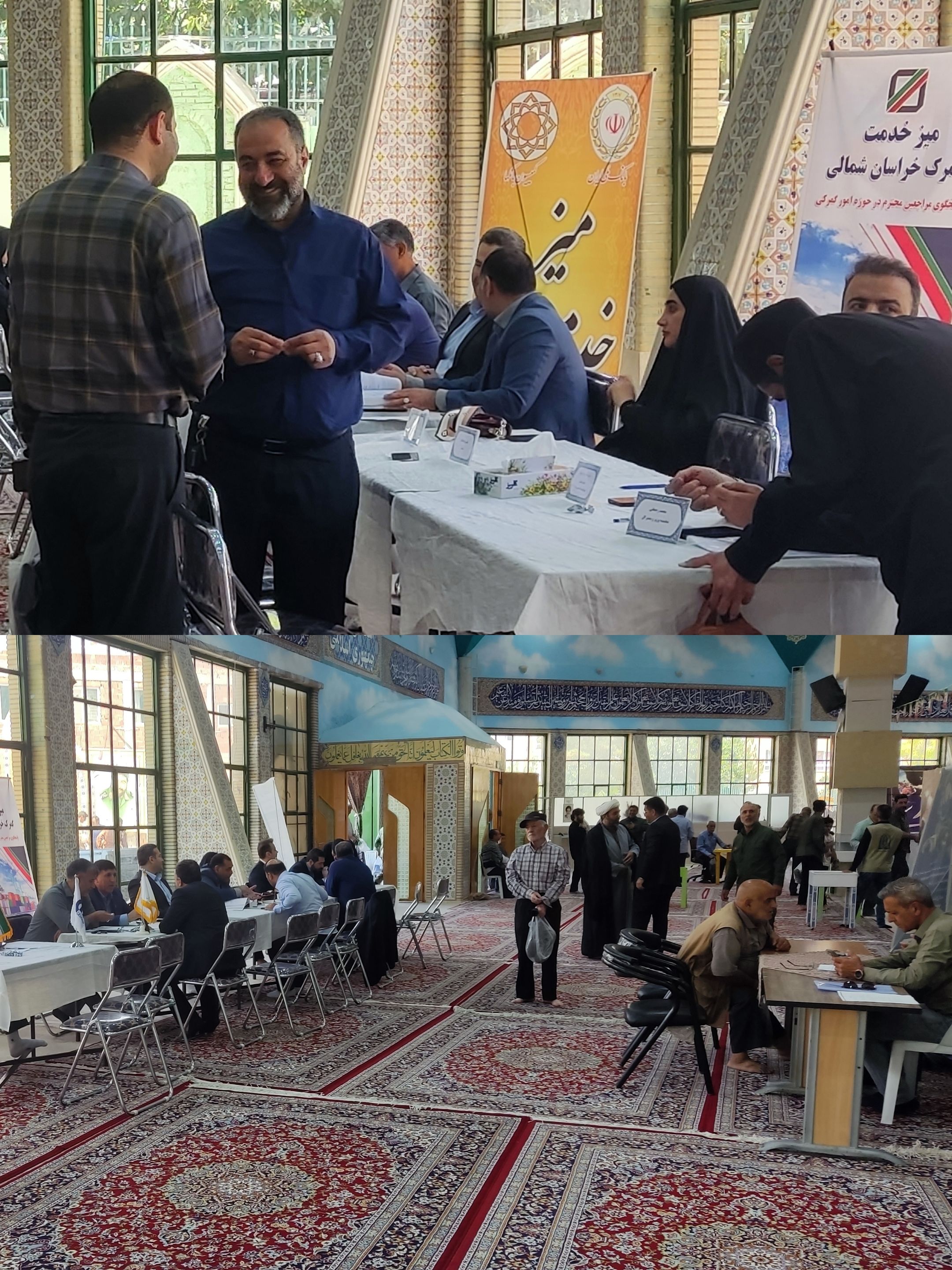 برپایی میز خدمت در حاشیه نماز جمعه بجنورد