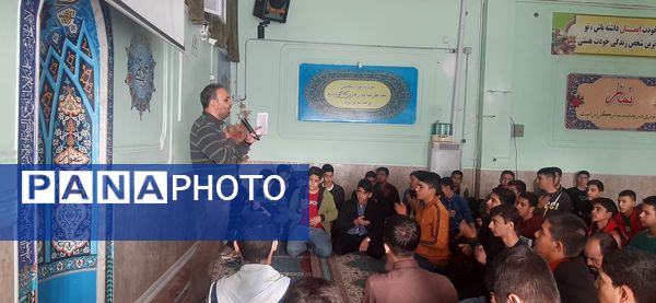 اولین مراسم زیارت عاشورای  دبیرستان شاهد ابوذر غفاری نیشابور به‌مناسبت شهادت شهید سید حسن نصرالله 