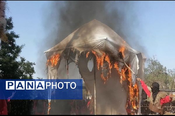 مراسم آیینی خیمه سوزان سنت هرساله مردم مشهد