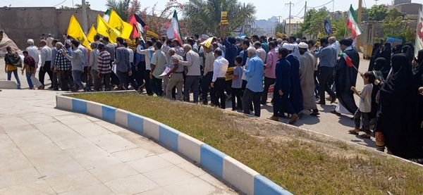 راهپیمایی روز قدس در جزیره هرمز‌