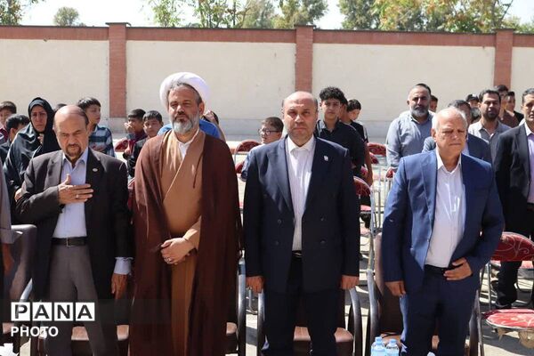آیین افتتاح مدرسه خیرساز شهید قبادیان در روستای هفت‌جوبه