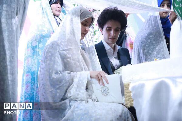 میدان فلسطین میزبان جشن عقد یکی از زوج های جانفدای تهرانی