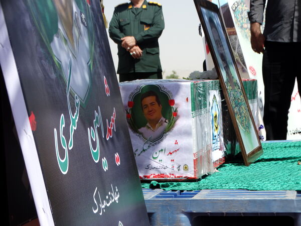 مراسم وداع با شهید «امین عسگری» در گهرو