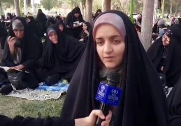 قرائت دعای عرفه در شهر حبیب‌آباد