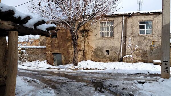 بارش اولین برف پاییزی در روستای نورآباد شازند