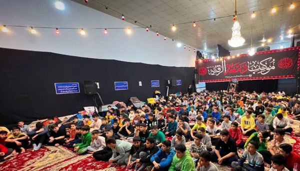 مراسم اعتکاف دانش‌آموزی در اولین روز اعتکاف در ساوجبلاغ