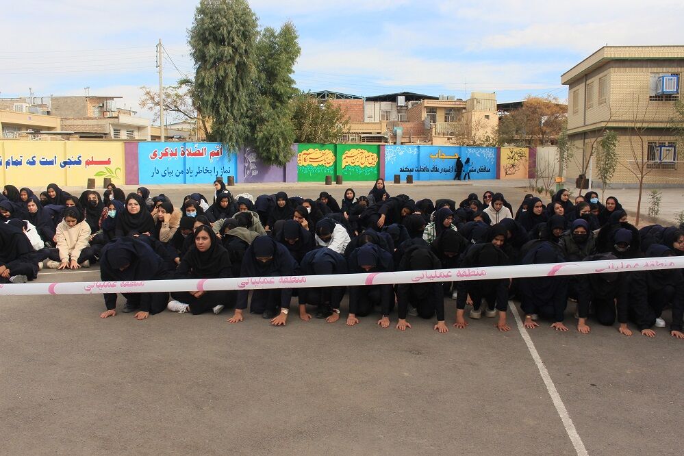 مانور سراسری زلزله در کرمان
