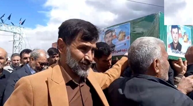 مراسم خاکسپاری شهید حسن رجبی مقدم کهکی