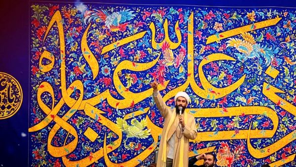 مراسم اعتکاف دانش‌آموزی در اولین روز اعتکاف در ساوجبلاغ