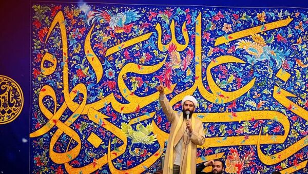 مراسم اعتکاف دانش‌آموزی در اولین روز اعتکاف در ساوجبلاغ